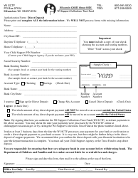 Document preview: Direct Deposit Authorization Form - Wisconsin