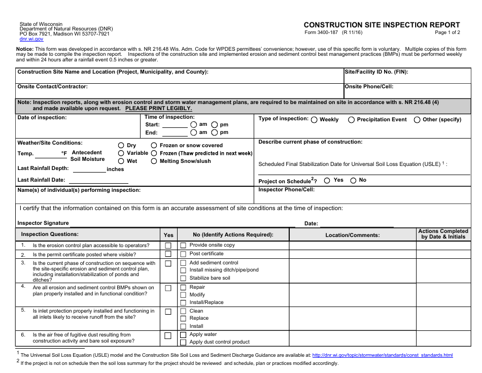 Form 3400-187 - Fill Out, Sign Online and Download Fillable PDF ...