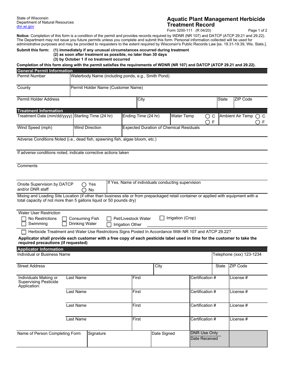 Form 3200-111 - Fill Out, Sign Online and Download Fillable PDF ...