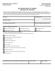 Document preview: Form F-44727A Wic Vendor Proof of Training - Wisconsin Wic Program - Wisconsin