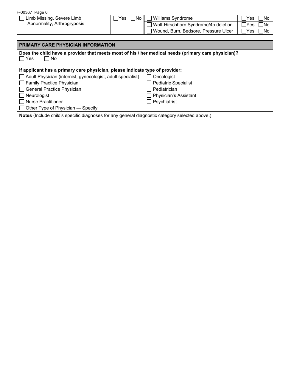 Form F-00367 Functional Eligibility Screen for Childrens Long-Term Support Programs - Wisconsin, Page 6