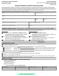 Document preview: Form F-44063 Lead (Pb) Principal Instructor Application - Wisconsin