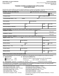 Form F-02346 Training Course Accreditation Application Lead Disciplines - Wisconsin