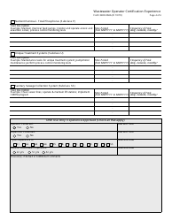 Form 3400-066A Wastewater Operator Certification Experience - Wisconsin, Page 4