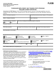Document preview: Form F-01891 New Employment Reporting - Foodshare Employment and Training (Fset) Program - Wisconsin