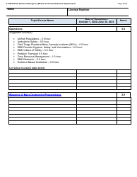 Form F-01954 Wisconsin EMS Training Record Nccp Aemt Refresher Requirements - Wisconsin, Page 4