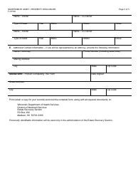 Form F-01729 Nonprobate Asset/Property Disclosure - Wisconsin, Page 3