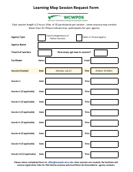 Document preview: Learning Map Session Request Form - Wisconsin