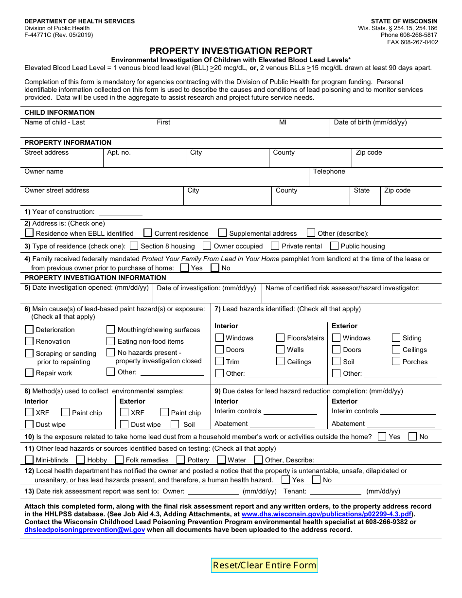 Form F-44771C - Fill Out, Sign Online and Download Fillable PDF ...