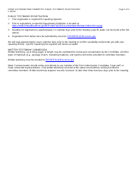 Form F-00704 Prior Authorization - Committee Public Testimony Registration - Wisconsin, Page 2