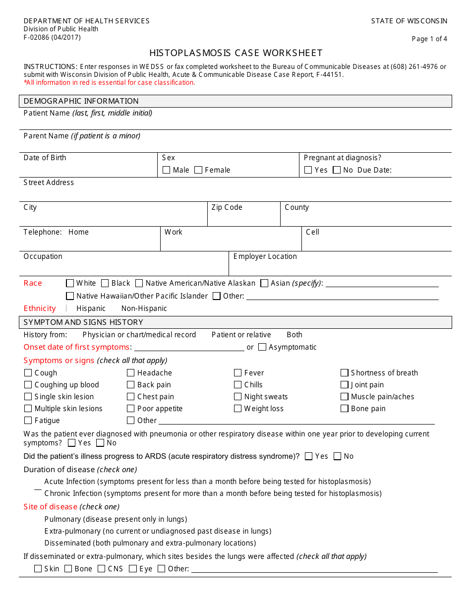 Form F-02086 - Fill Out, Sign Online and Download Fillable PDF ...