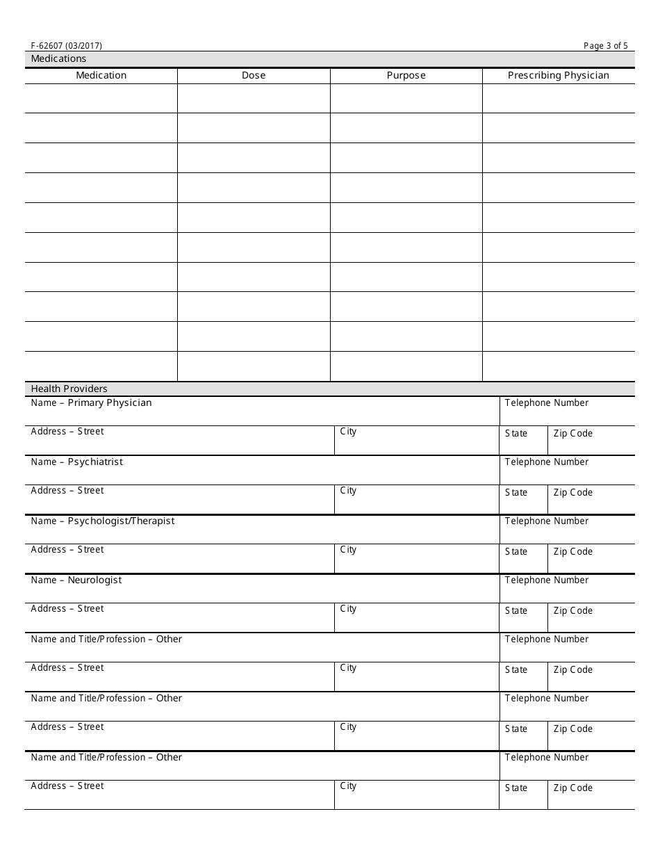 Form F-62607 Request for Use of Restraints, Isolation, or Protective Equipment as Part of a Behavior Support Plan - Wisconsin, Page 3
