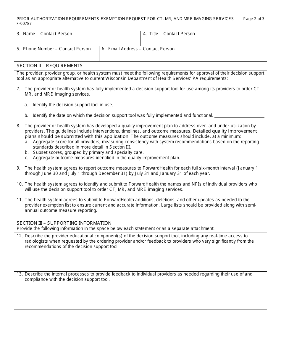 Form F-00787 Download Fillable PDF or Fill Online Prior Authorization ...