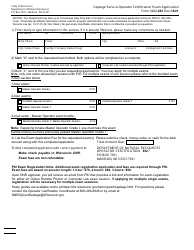 Form 3400-252 Septage Service Operator Certification Exam Application - Wisconsin
