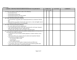 Landfill Construction Documentation Completeness Checklist - Wisconsin, Page 12