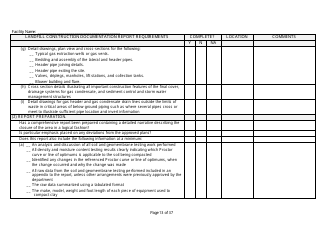 Landfill Construction Documentation Completeness Checklist - Wisconsin, Page 13