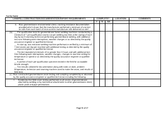 Landfill Construction Documentation Completeness Checklist - Wisconsin, Page 18