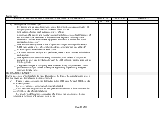 Landfill Construction Documentation Completeness Checklist - Wisconsin, Page 21