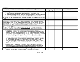 Landfill Construction Documentation Completeness Checklist - Wisconsin, Page 23