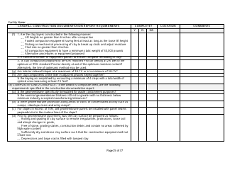 Landfill Construction Documentation Completeness Checklist - Wisconsin, Page 25