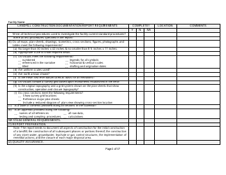 Landfill Construction Documentation Completeness Checklist - Wisconsin, Page 2