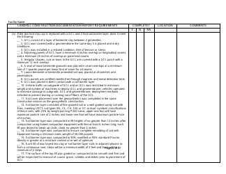 Landfill Construction Documentation Completeness Checklist - Wisconsin, Page 33