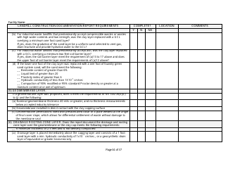 Landfill Construction Documentation Completeness Checklist - Wisconsin, Page 34