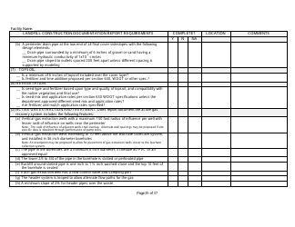 Landfill Construction Documentation Completeness Checklist - Wisconsin, Page 35