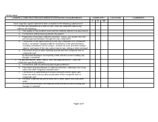 Landfill Construction Documentation Completeness Checklist - Wisconsin, Page 5