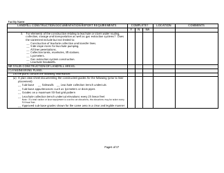 Landfill Construction Documentation Completeness Checklist - Wisconsin, Page 6