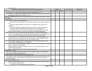 Design and Construction Criteria Completeness Checklist - Wisconsin, Page 12