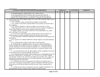Design and Construction Criteria Completeness Checklist - Wisconsin, Page 13