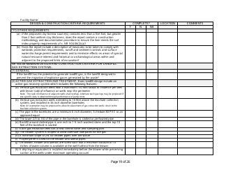 Design and Construction Criteria Completeness Checklist - Wisconsin, Page 19