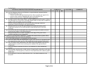 Design and Construction Criteria Completeness Checklist - Wisconsin, Page 6