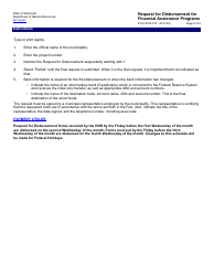 Form 8700-215 Request for Disbursement for Financial Assistance Programs - Wisconsin, Page 2