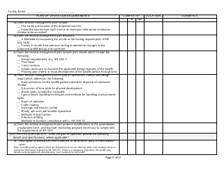Plan of Operation Completeness Checklist - Wisconsin, Page 17