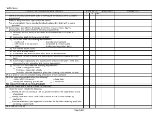 Plan of Operation Completeness Checklist - Wisconsin, Page 2