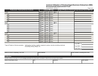 Form 8700-257 Contract Utilization of Disadvantaged Business Enterprises (Dbe) Environmental Improvement Fund - Wisconsin, Page 2