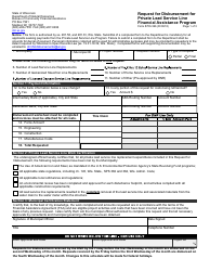 Form 8700-366 Request for Disbursement for Private Lead Service Line Financial Assistance Program - Wisconsin