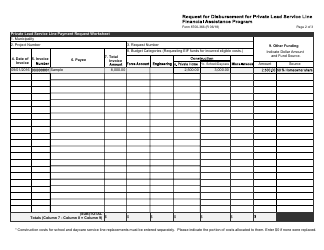 Form 8700-366 Request for Disbursement for Private Lead Service Line Financial Assistance Program - Wisconsin, Page 2