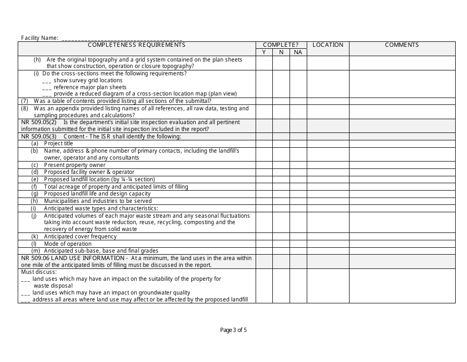 Wisconsin Initial Site Report Completeness Checklist - Fill Out, Sign ...