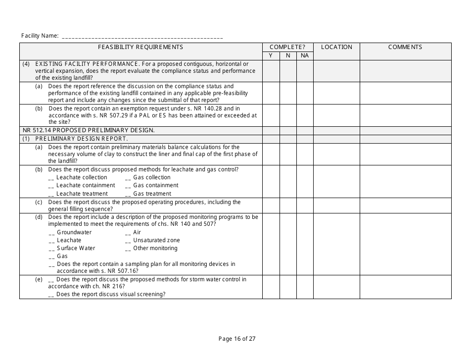 Wisconsin Feasibility Report Completeness Checklist - Fill Out, Sign ...