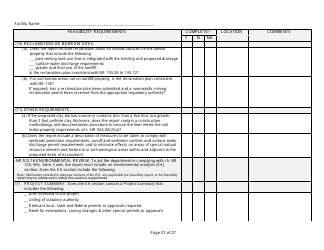 Feasibility Report Completeness Checklist - Wisconsin, Page 21