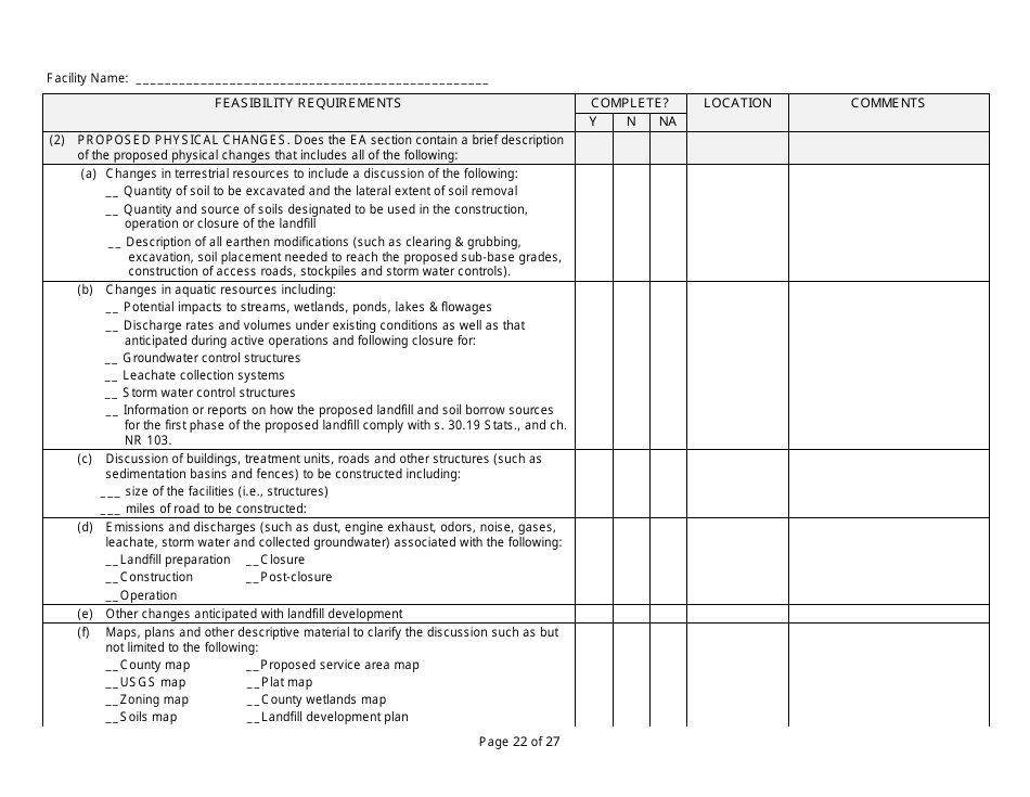 Wisconsin Feasibility Report Completeness Checklist - Fill Out, Sign ...