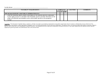 Feasibility Report Completeness Checklist - Wisconsin, Page 27