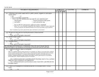 Feasibility Report Completeness Checklist - Wisconsin, Page 4
