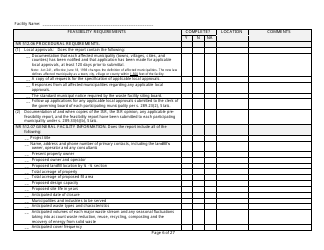 Feasibility Report Completeness Checklist - Wisconsin, Page 6