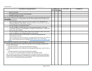 Feasibility Report Completeness Checklist - Wisconsin, Page 7