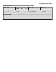 Form 4400-190 Operator Training Report - Wisconsin, Page 2