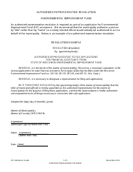 Document preview: Authorized Representative Resolution - Example - Wisconsin